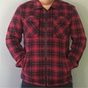 Uniqlo Boa Fleece Plaid Jacket